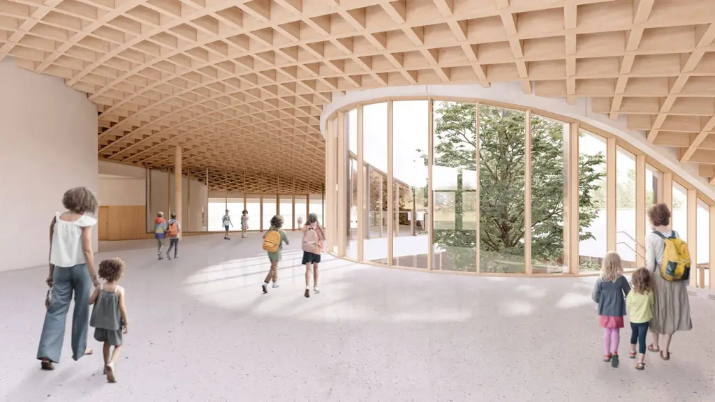 Vue de projet de l'intérieur de la nouvelle école