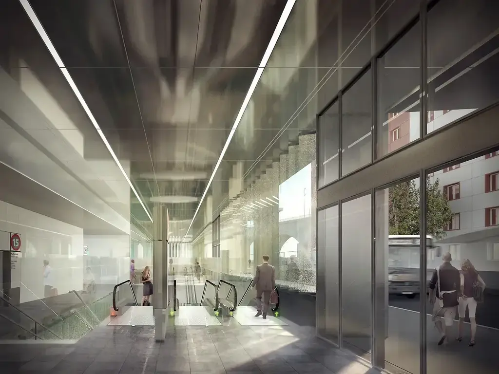 Intérieur de la future gare Ligne 15